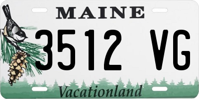 ME license plate 3512VG