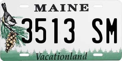 ME license plate 3513SM