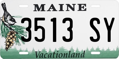 ME license plate 3513SY