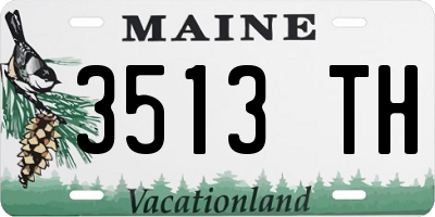 ME license plate 3513TH