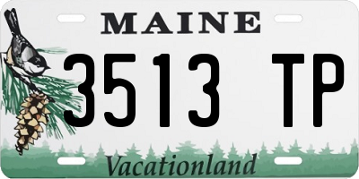 ME license plate 3513TP