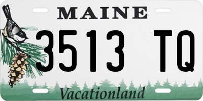 ME license plate 3513TQ
