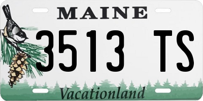 ME license plate 3513TS