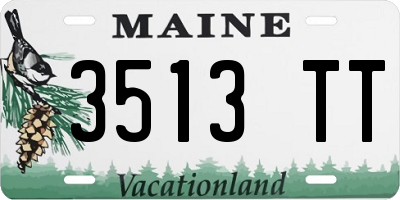 ME license plate 3513TT