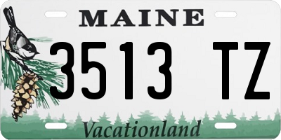 ME license plate 3513TZ