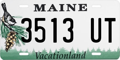 ME license plate 3513UT