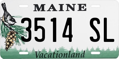 ME license plate 3514SL
