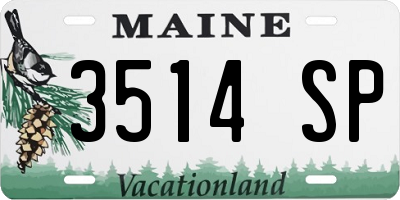 ME license plate 3514SP