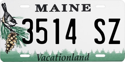ME license plate 3514SZ