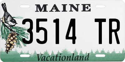 ME license plate 3514TR