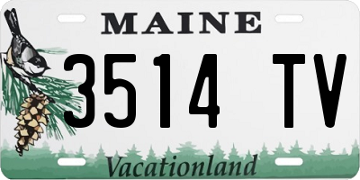ME license plate 3514TV