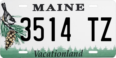 ME license plate 3514TZ