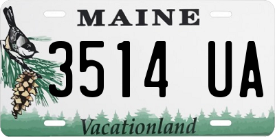 ME license plate 3514UA