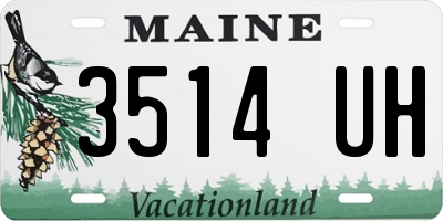 ME license plate 3514UH