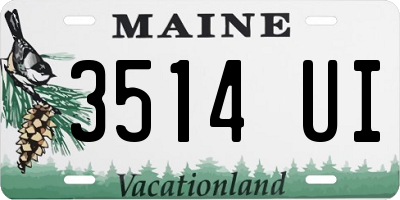 ME license plate 3514UI