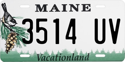 ME license plate 3514UV