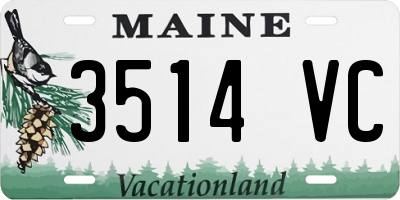ME license plate 3514VC