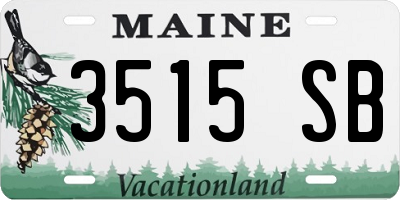 ME license plate 3515SB