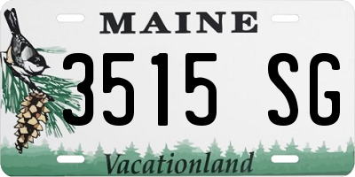 ME license plate 3515SG