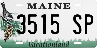ME license plate 3515SP