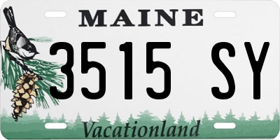 ME license plate 3515SY