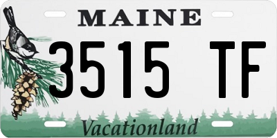 ME license plate 3515TF