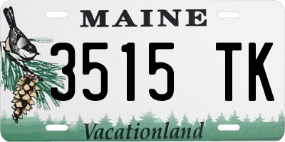 ME license plate 3515TK