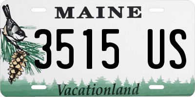 ME license plate 3515US