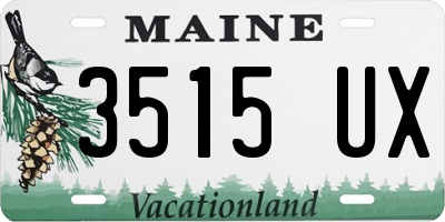 ME license plate 3515UX