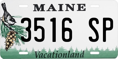 ME license plate 3516SP