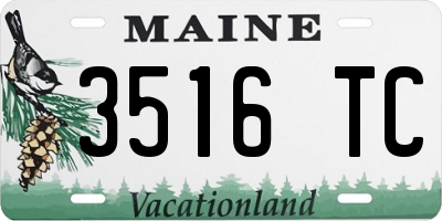 ME license plate 3516TC