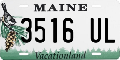 ME license plate 3516UL
