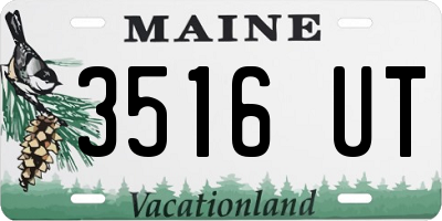 ME license plate 3516UT