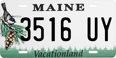 ME license plate 3516UY