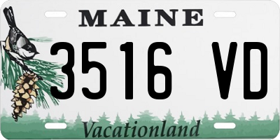 ME license plate 3516VD