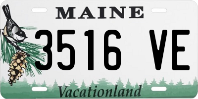 ME license plate 3516VE