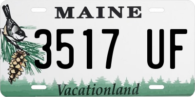 ME license plate 3517UF