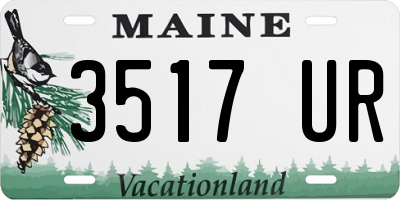 ME license plate 3517UR