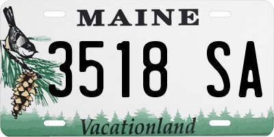 ME license plate 3518SA