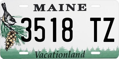 ME license plate 3518TZ