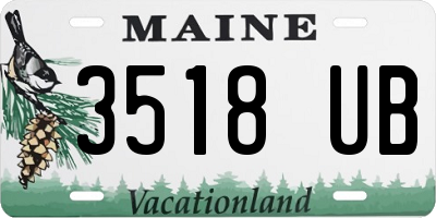 ME license plate 3518UB
