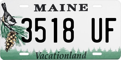 ME license plate 3518UF