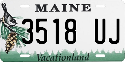 ME license plate 3518UJ