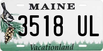 ME license plate 3518UL