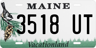 ME license plate 3518UT