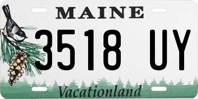 ME license plate 3518UY