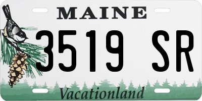 ME license plate 3519SR
