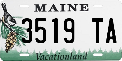 ME license plate 3519TA