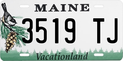 ME license plate 3519TJ