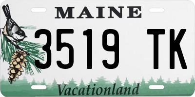 ME license plate 3519TK